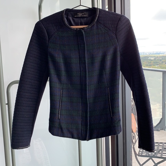 Blue and green tartan structured jacket - Picture 2 of 9